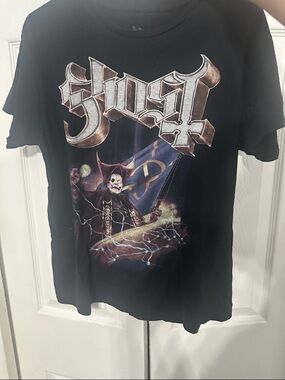 Ghost Black Graphic Band Tee - Short Sleeve